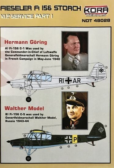 Kora NDT48028 Fi-156C Storch VIP Pt.1 Goring/Model 1:48