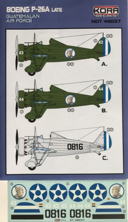 Kora NDT48037 1:48 Boeing P-26A late Guatemala AF