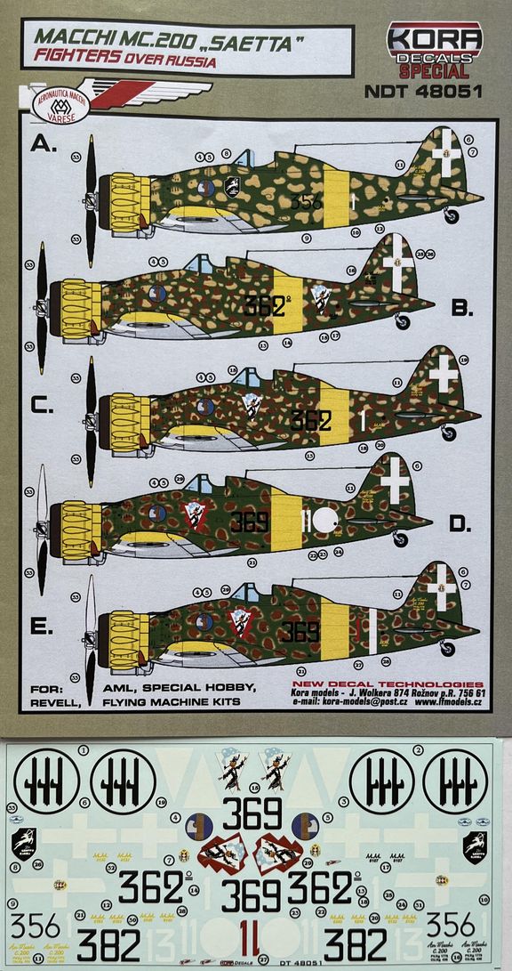 Kora NDT48051 1:48 Macchi C.200 "SAETTA" Fighters over Russia