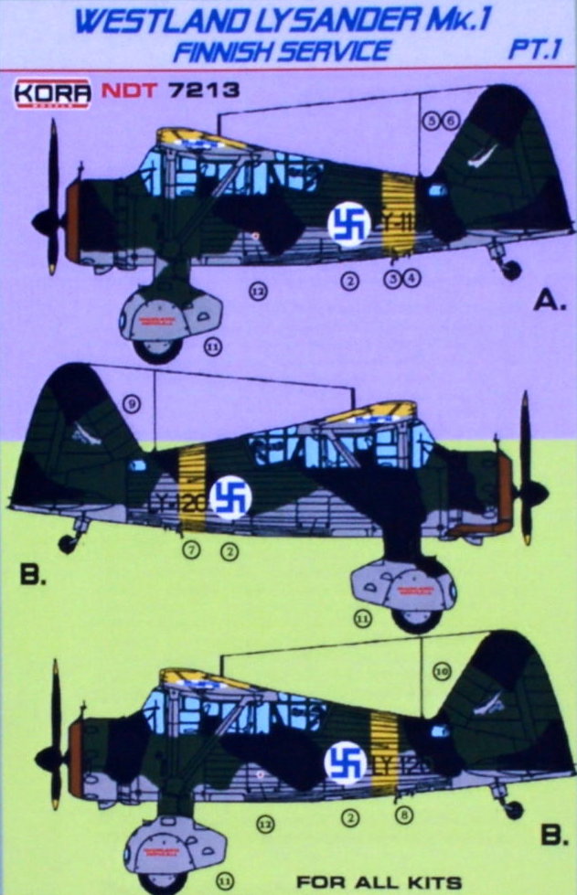 Kora NDT72013 1:72 Westland Lysander Mk.I Finnish Service