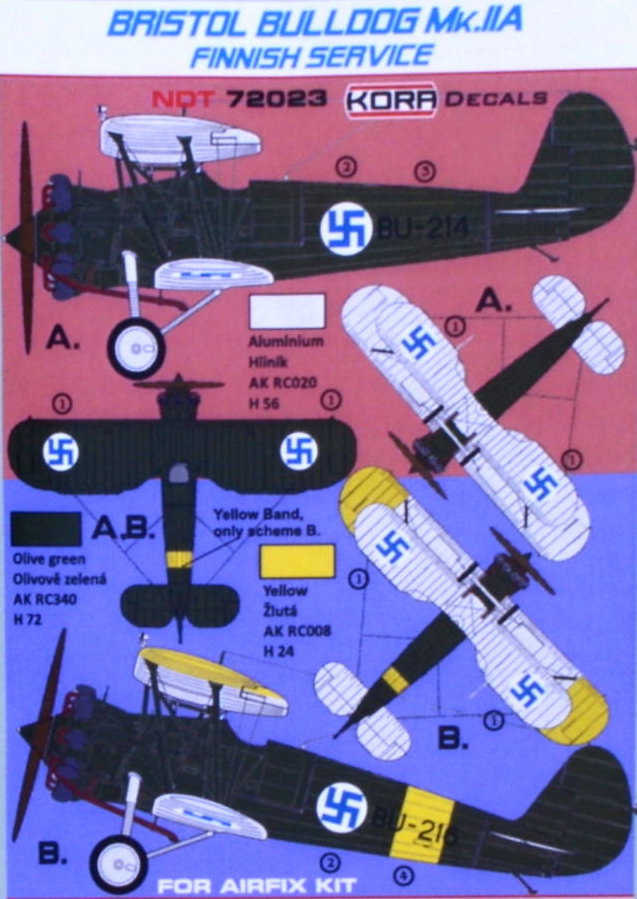 Kora NDT72023 1:72 Bristol Bulldog Mk.IIA Finnish Service