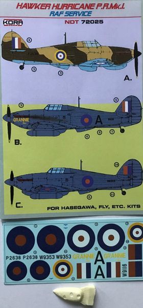 Kora NDT72025 1:72 Hawker Hurricane PR Mk.I