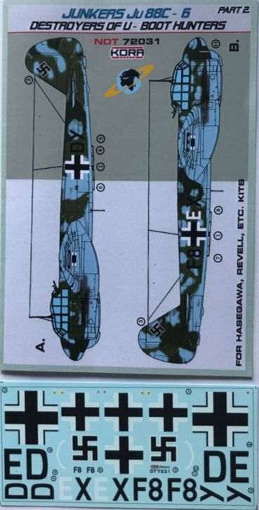 Kora NDT72031 1:72 Junkers Ju-88C-6 Destroyer of U-Boot hunter Pt.2