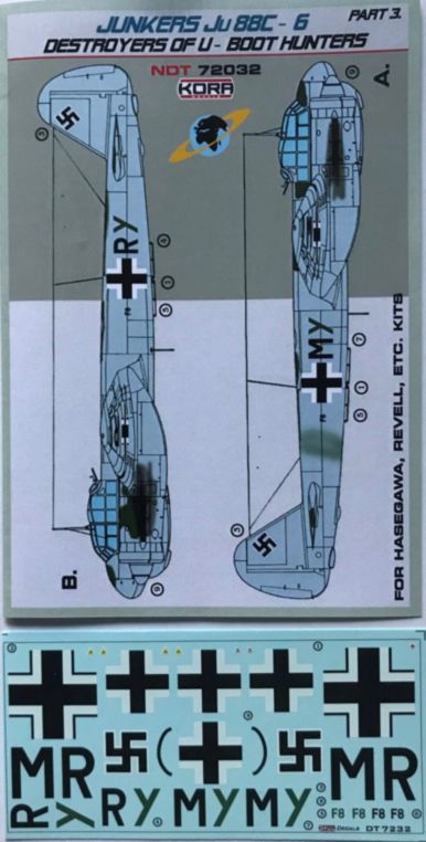 Kora NDT72032 1:72 Junkers Ju-88C-6 Destroyer of U-Boot hunter Pt.3