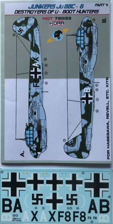 Kora NDT72033 1:72 Junkers Ju-88C-6 Destroyer of U-Boot hunter Pt.4