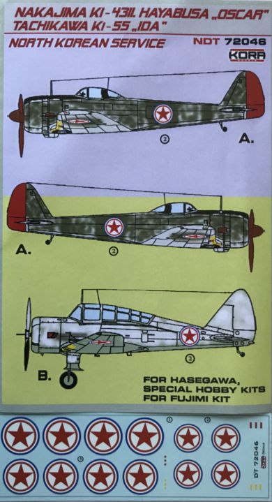 Kora NDT72046 1:72 Nakajima Ki-43-II 'Oscar'
