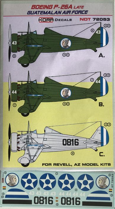 Kora NDT72053 1:72 Boeing P-26A late Guatemala AF