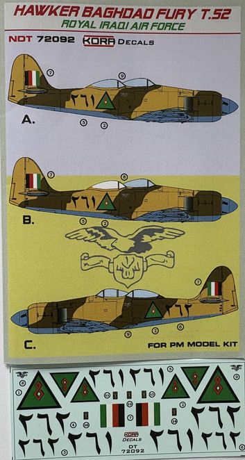 Kora NDT72092 1:72 Hawker Baghad Fury T.52 in the Royal Iraqi Air Force