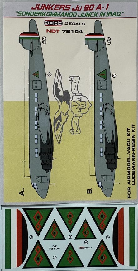 Kora NDT72104 1:72 Junkers Ju-90A-1 Sonderkommando Junck in the Iraqi Air Force