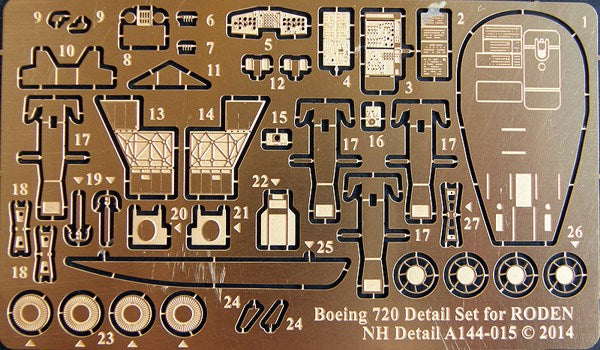NH Detail NHA144015 1:144 Boeing 720 Detail Set
