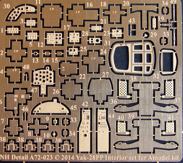 NH Detail NHA72-023 1:72 Yakovlev Yak-28PP Interior Set