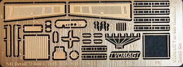 NH Detail NHM72040 1:72 VOMAG 7 or 660 Omnibus Detail Set