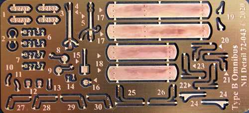 NH Detail NHM72043 1:72 Type B WWI Omnibus 'Ole Bill' Bus Detail Set for Roden