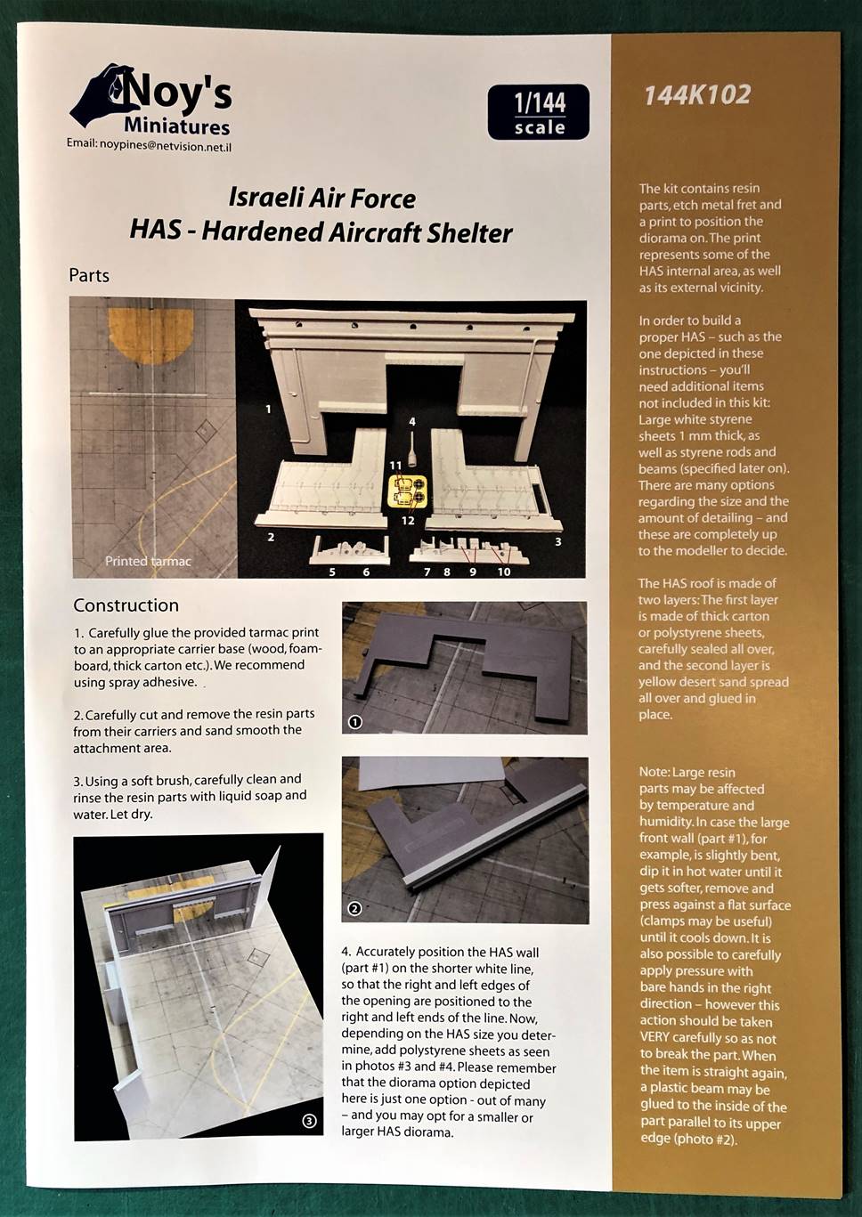 Noy's Miniatures NM144K102 1:144 Israeli Air Force HAS