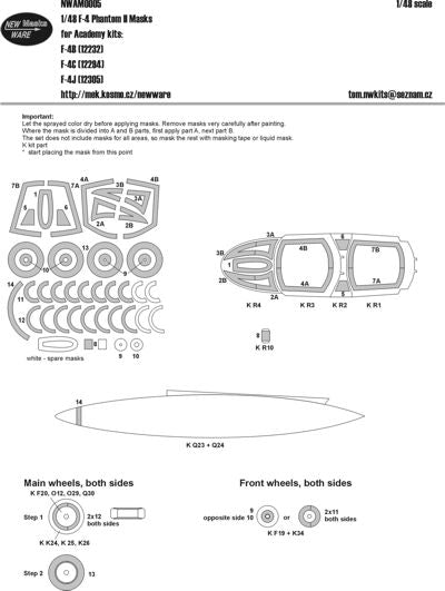 New Ware NWAM0005 1:48 McDonnell F-4B/F-4C/F-4D/F-4J Phantom II