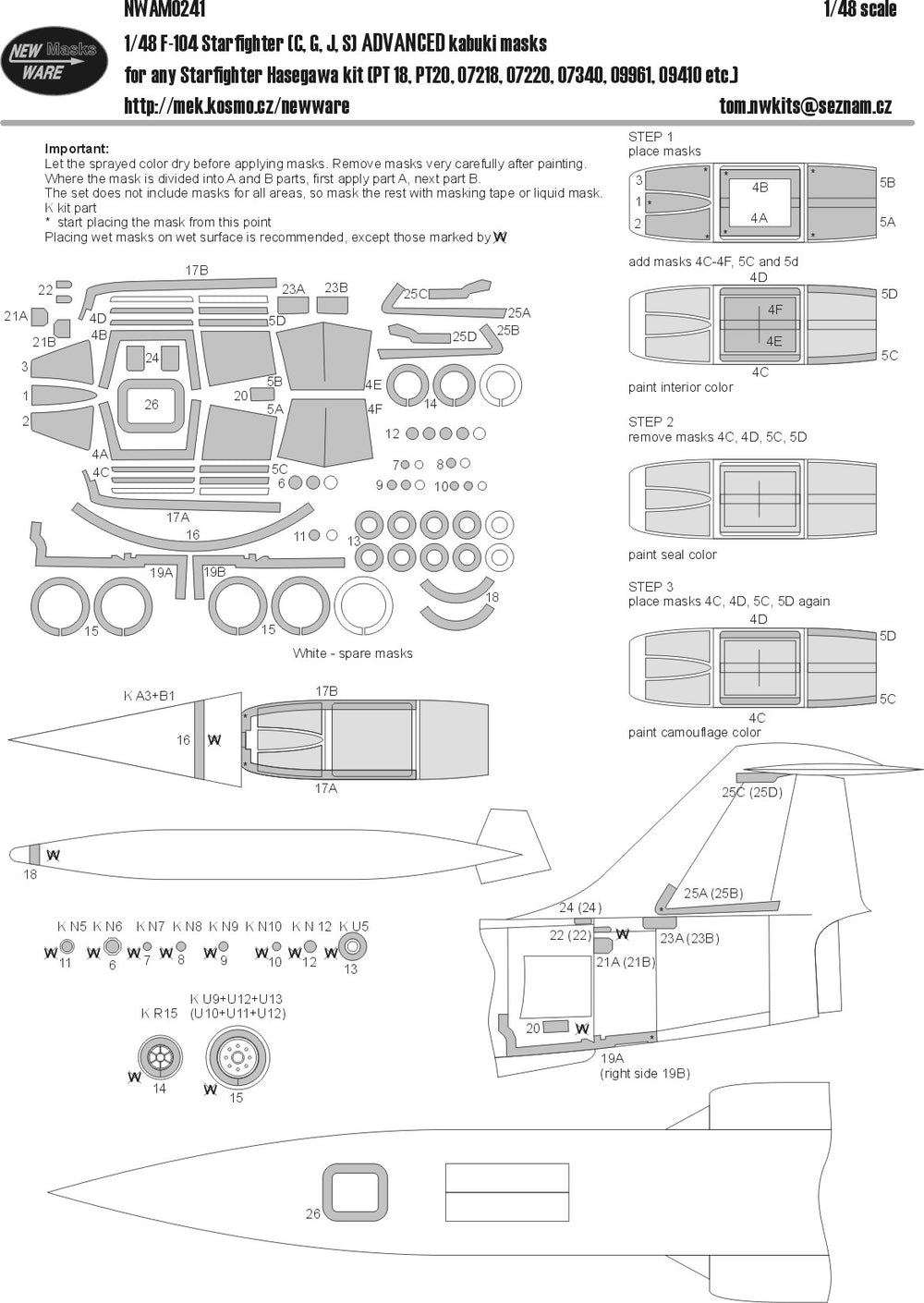New Ware NWAM0241 1:48 Lockheed F-104 Starfighter