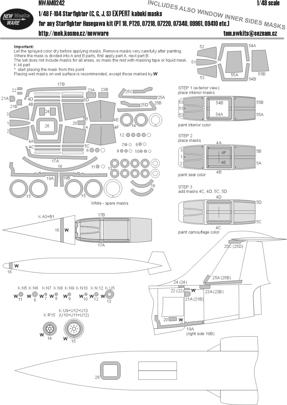 New Ware NWAM0242 1:48 Lockheed F-104 Starfighter