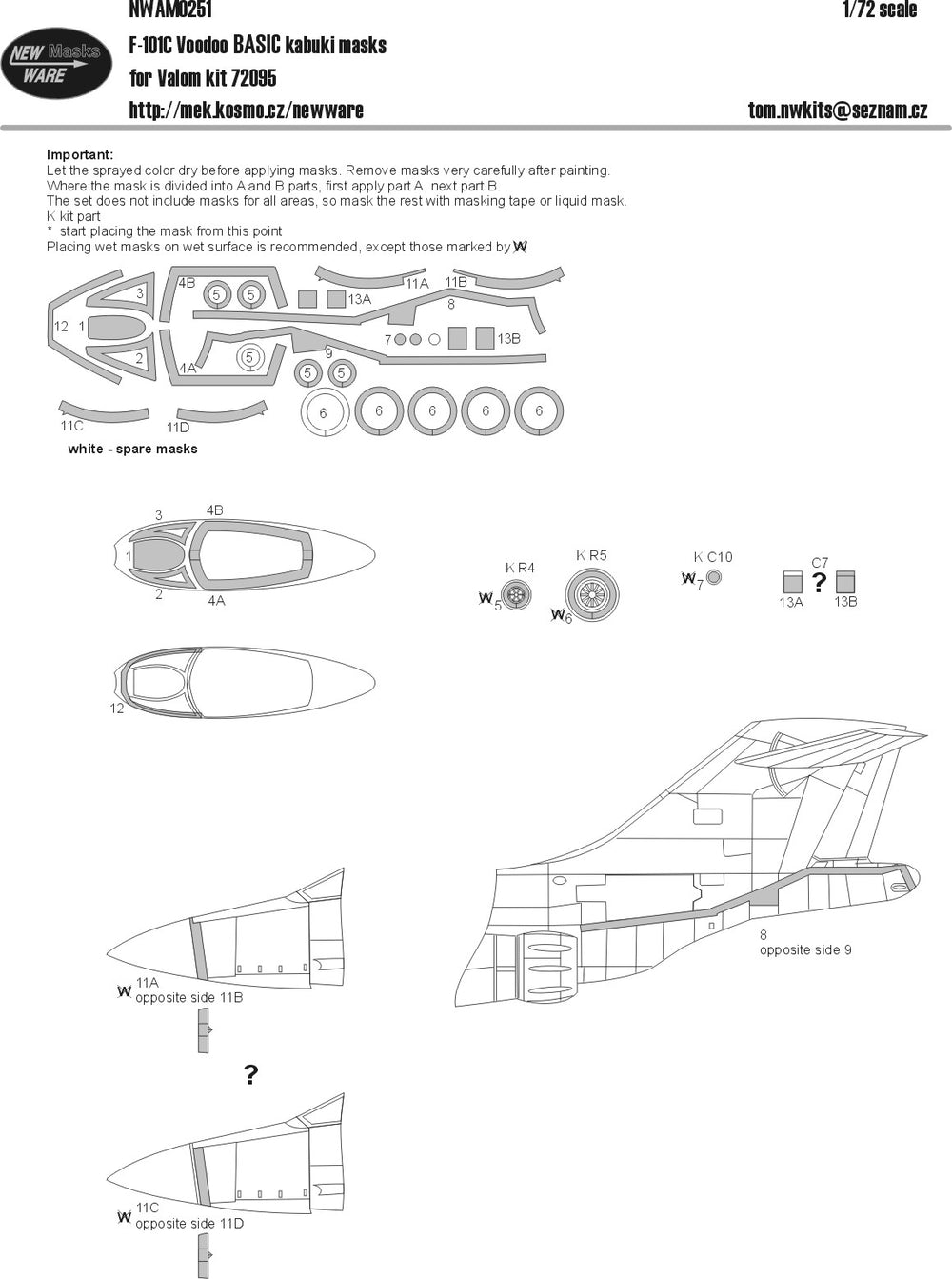New Ware NWAM0251 1:72 McDonnell F-101C Voodoo BASIC