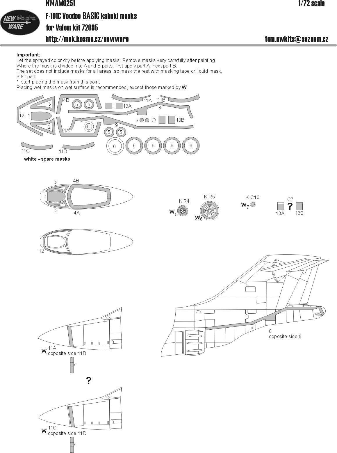New Ware NWAM0251 1:72 McDonnell F-101C Voodoo BASIC