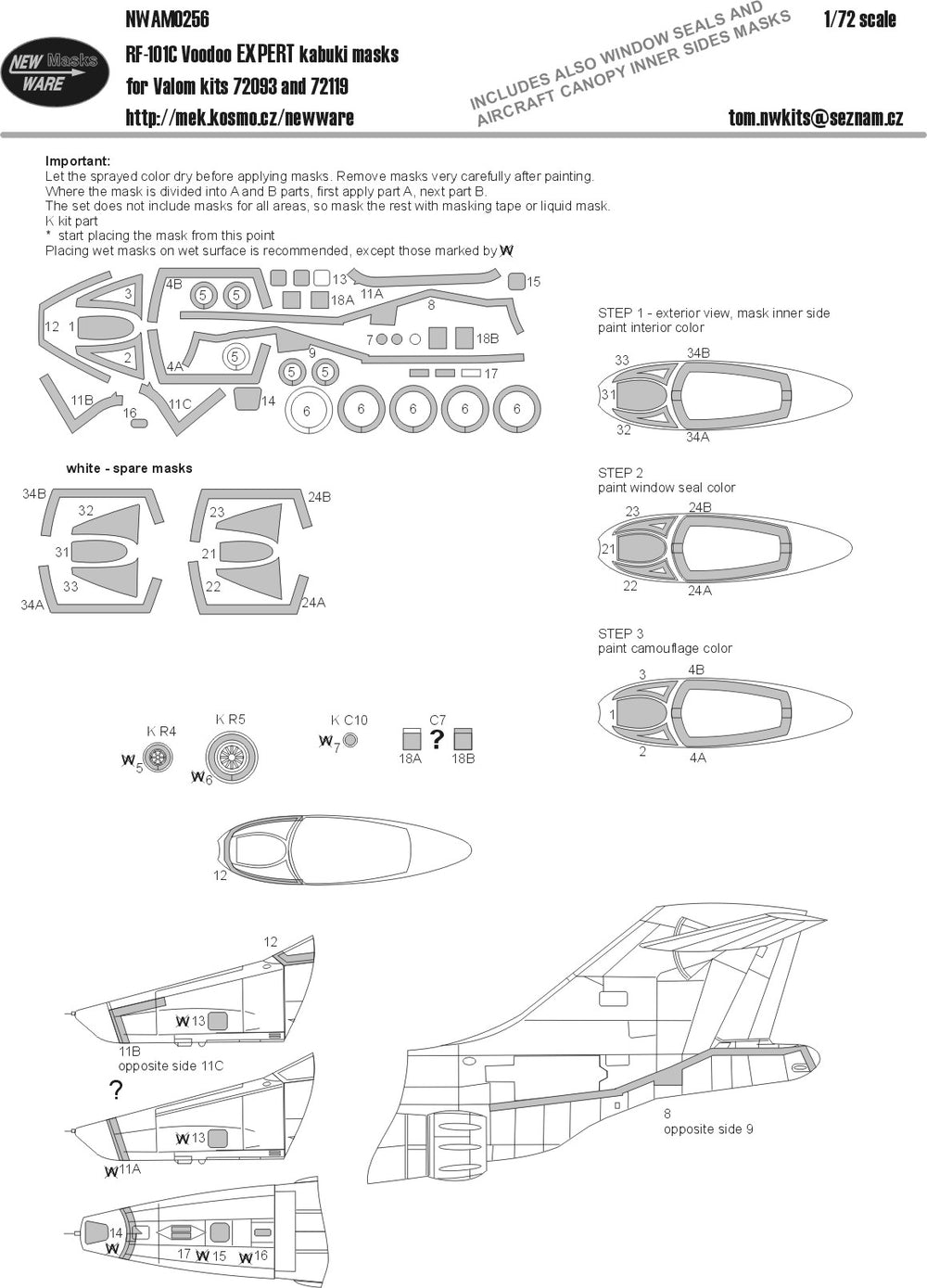 New Ware NWAM0256 1:72 McDonnell RF-101C Voodoo EXPERT