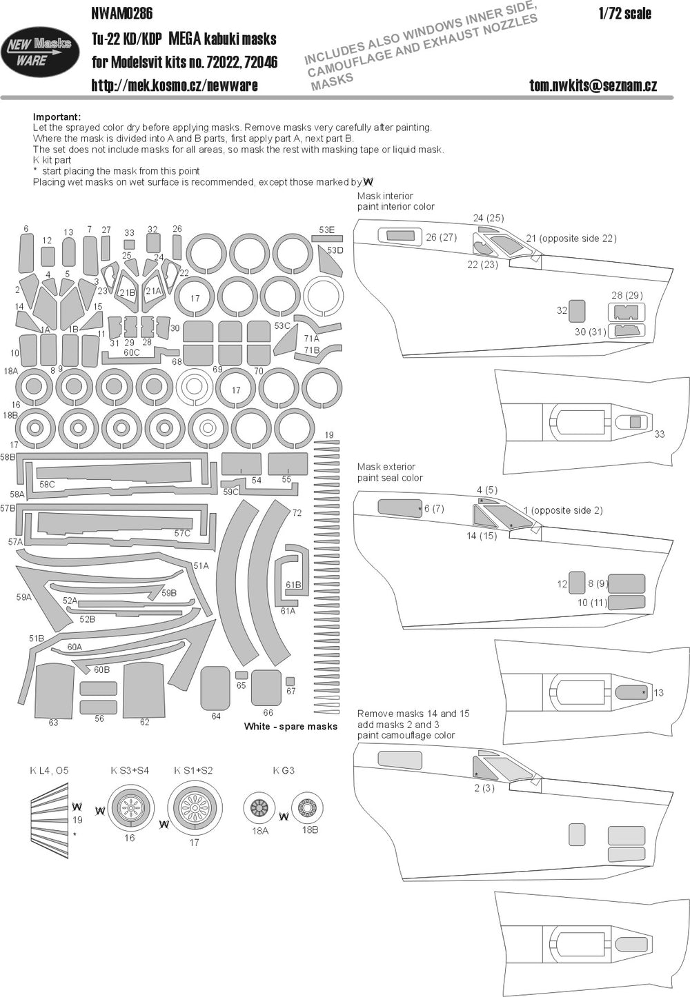 New Ware NWAM0286 1:72 Tupolev Tu-22KD/Tu-22KDP MEGA