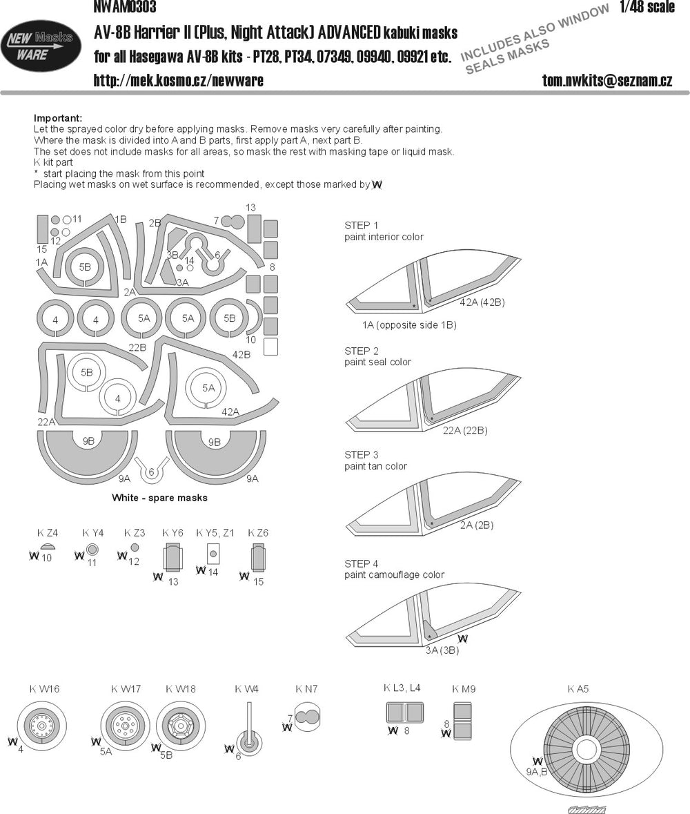 New Ware NWAM0303 1:48 McDonnell-Douglas AV-8B Harrier II
