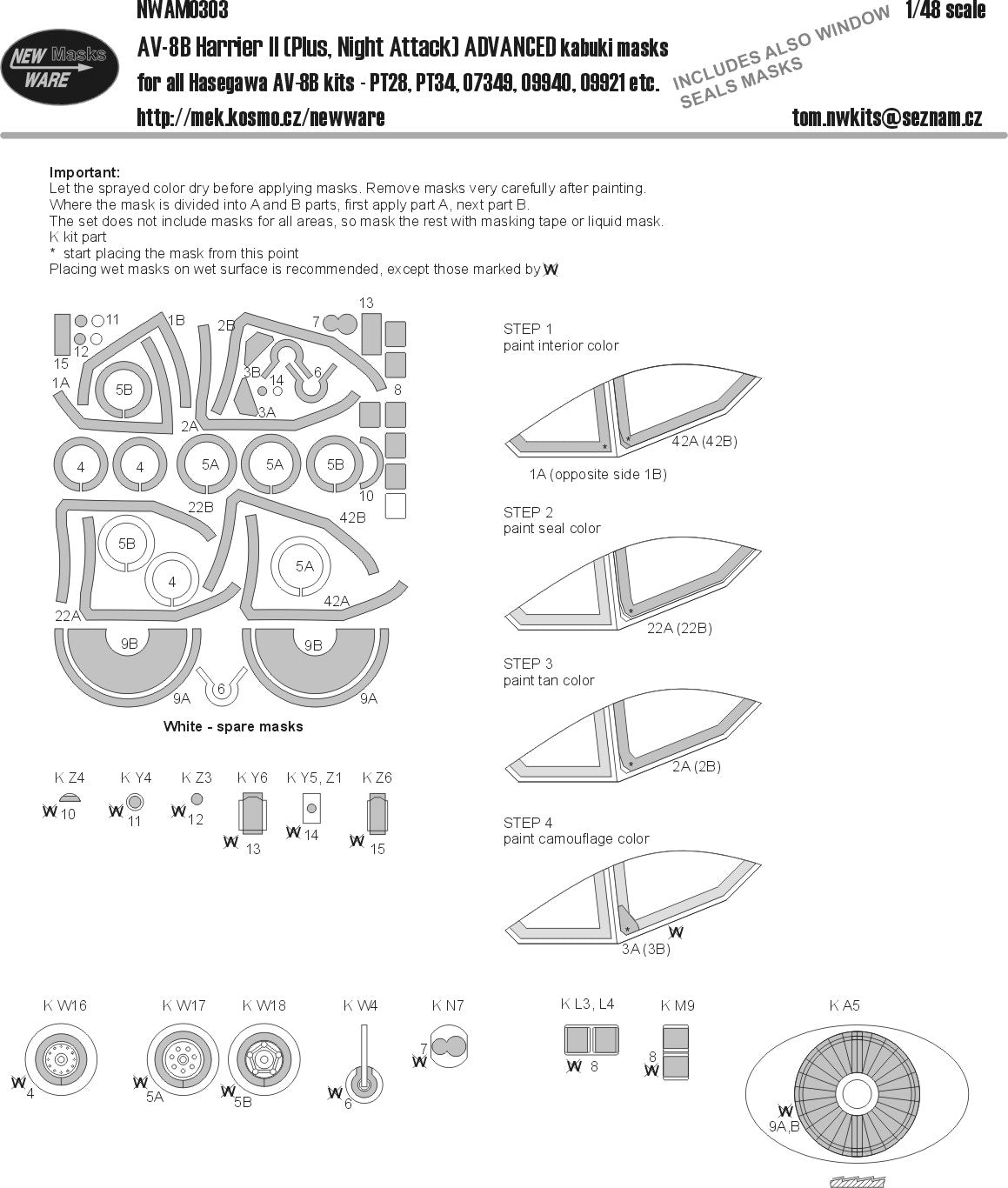 New Ware NWAM0303 1:48 McDonnell-Douglas AV-8B Harrier II