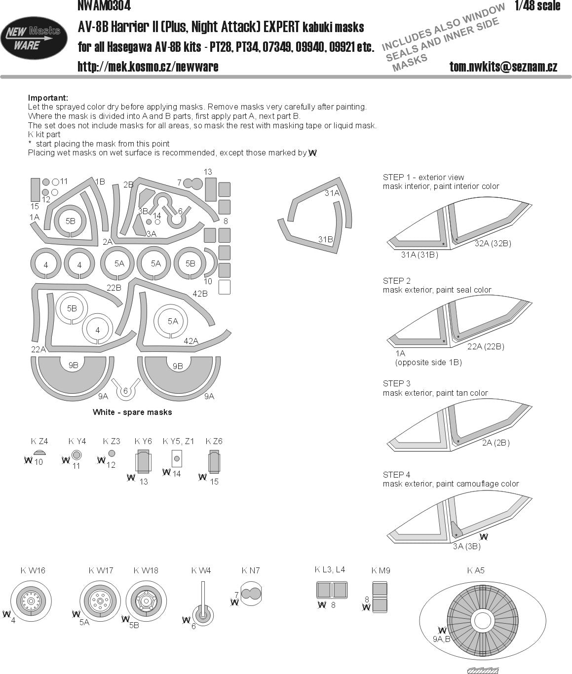 New Ware NWAM0304 1:48 McDonnell-Douglas AV-8B Harrier II