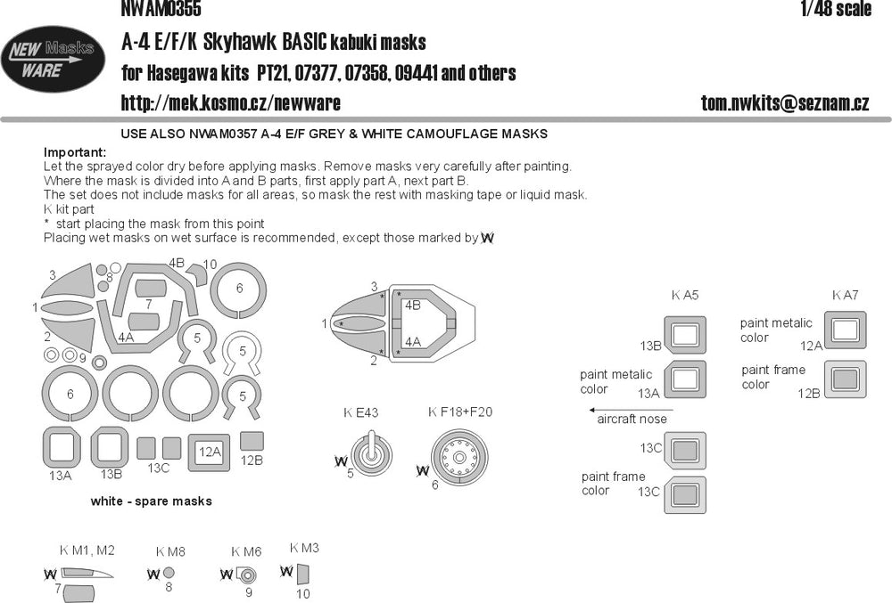 New Ware NWAM0355 1:48 Douglas A-4E/A-4F/A-4K Skyhawk BASIC