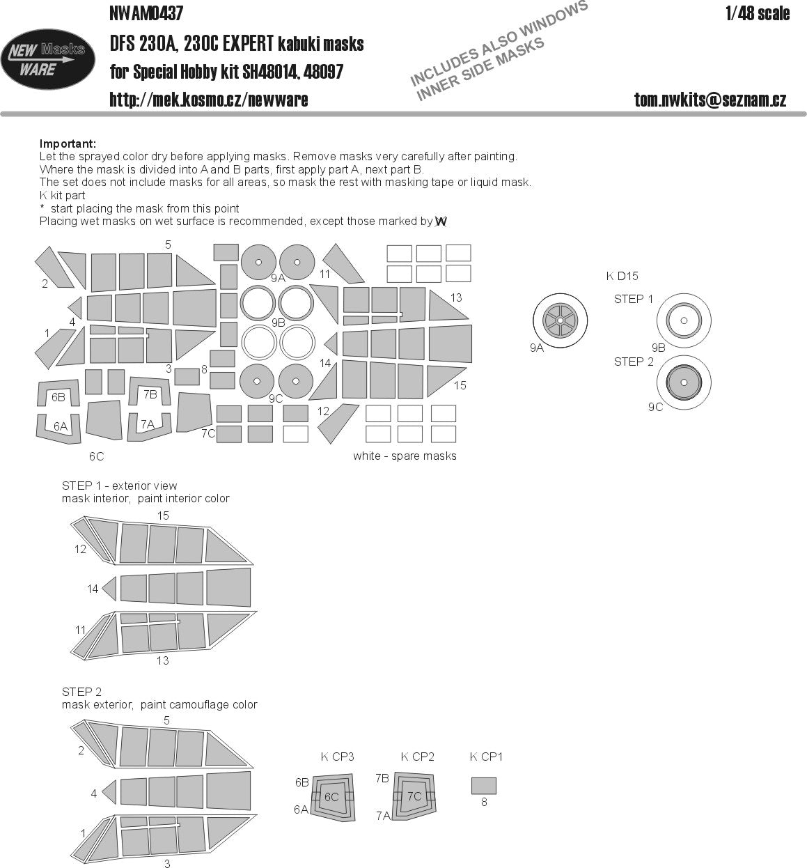 New Ware NWAM0437 1:48 DFS DFS-230A glider