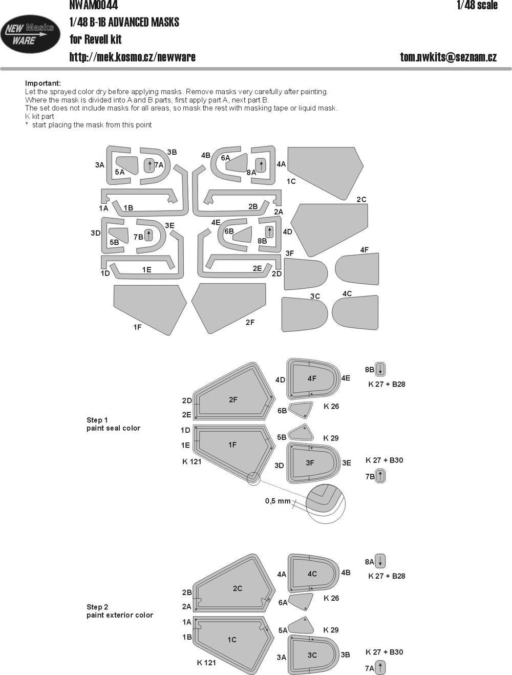 New Ware NWAM0044 1:48 Rockwell B-1B Lancer ADVANCED