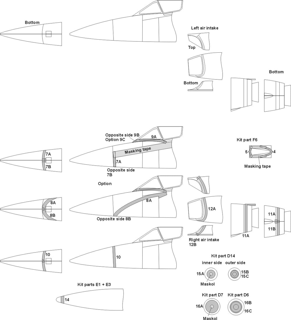 New Ware NWAM0047 1:48 Convair F-106A Delta Dart ADVANCED set