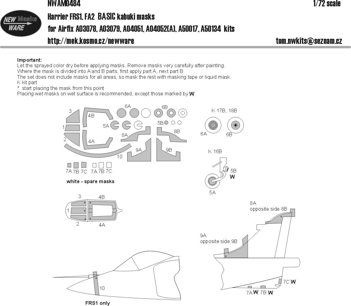 New Ware NWAM0484 1:72 BAe Harrier FRS.1, FA.2