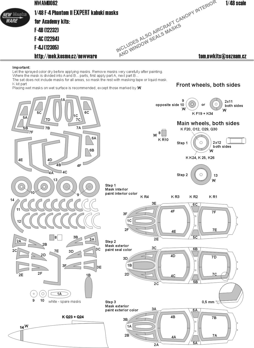 New Ware NWAM0062 1:48 McDonnell F-4 Phantom II EXPERT