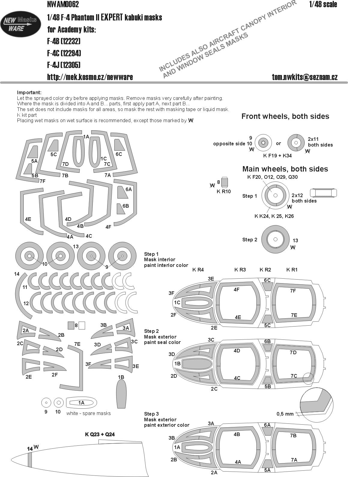 New Ware NWAM0062 1:48 McDonnell F-4 Phantom II EXPERT