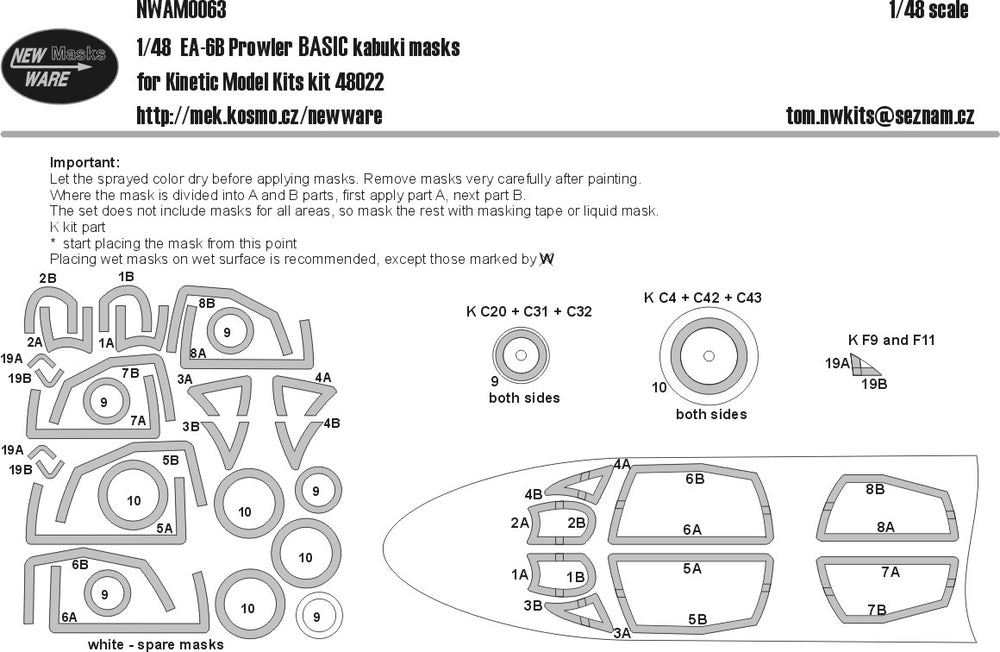 New Ware NWAM0063 1:48 Grumman EA-6B Prowler BASIC