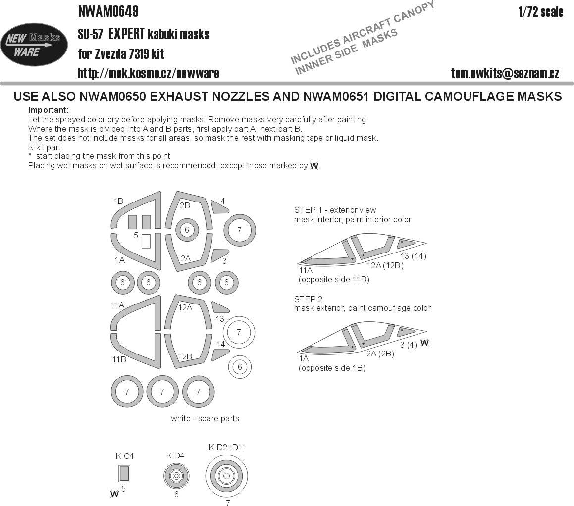 New Ware NWAM0649 1:72 Sukhoi Su-57 Frazor