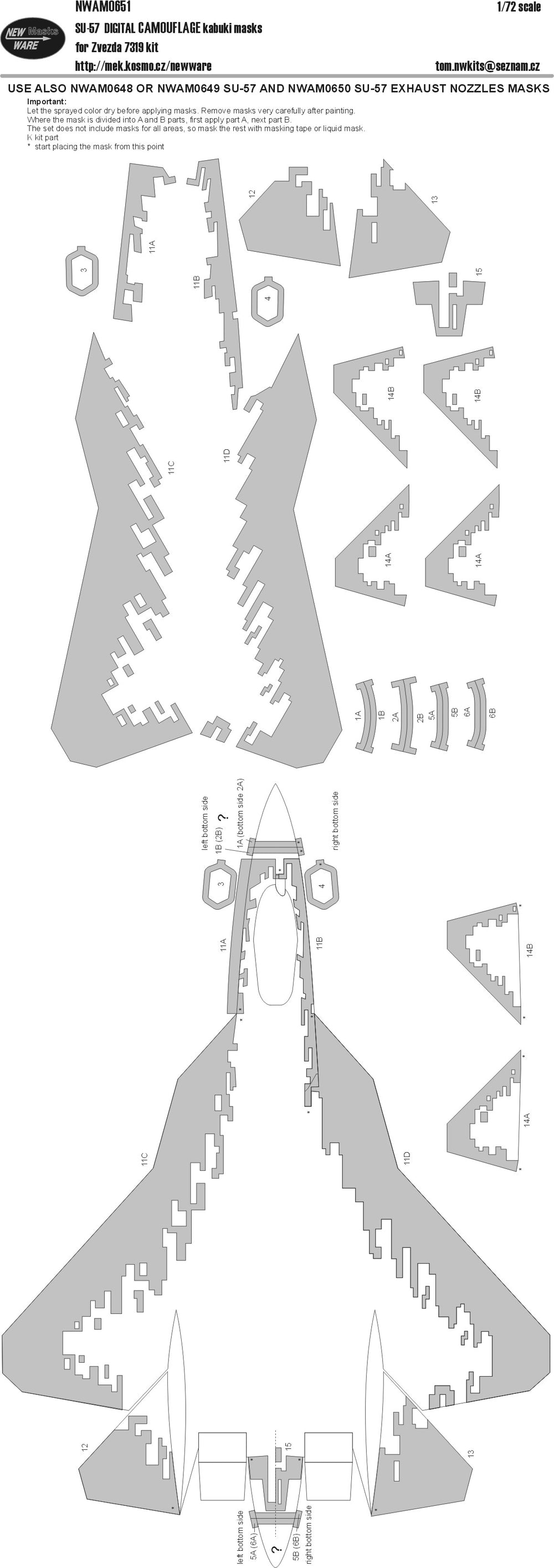 New Ware NWAM0651 1:72 Sukhoi Su-57 Frazor