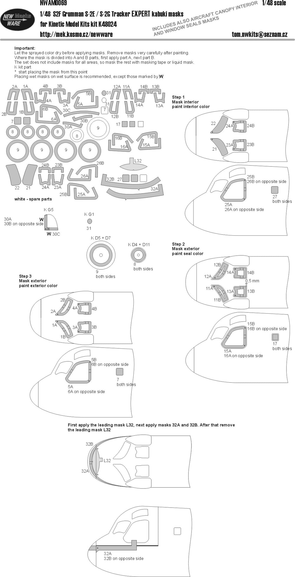 New Ware NWAM0069 1:48 Grumman S-2E/G Tracker EXPERT