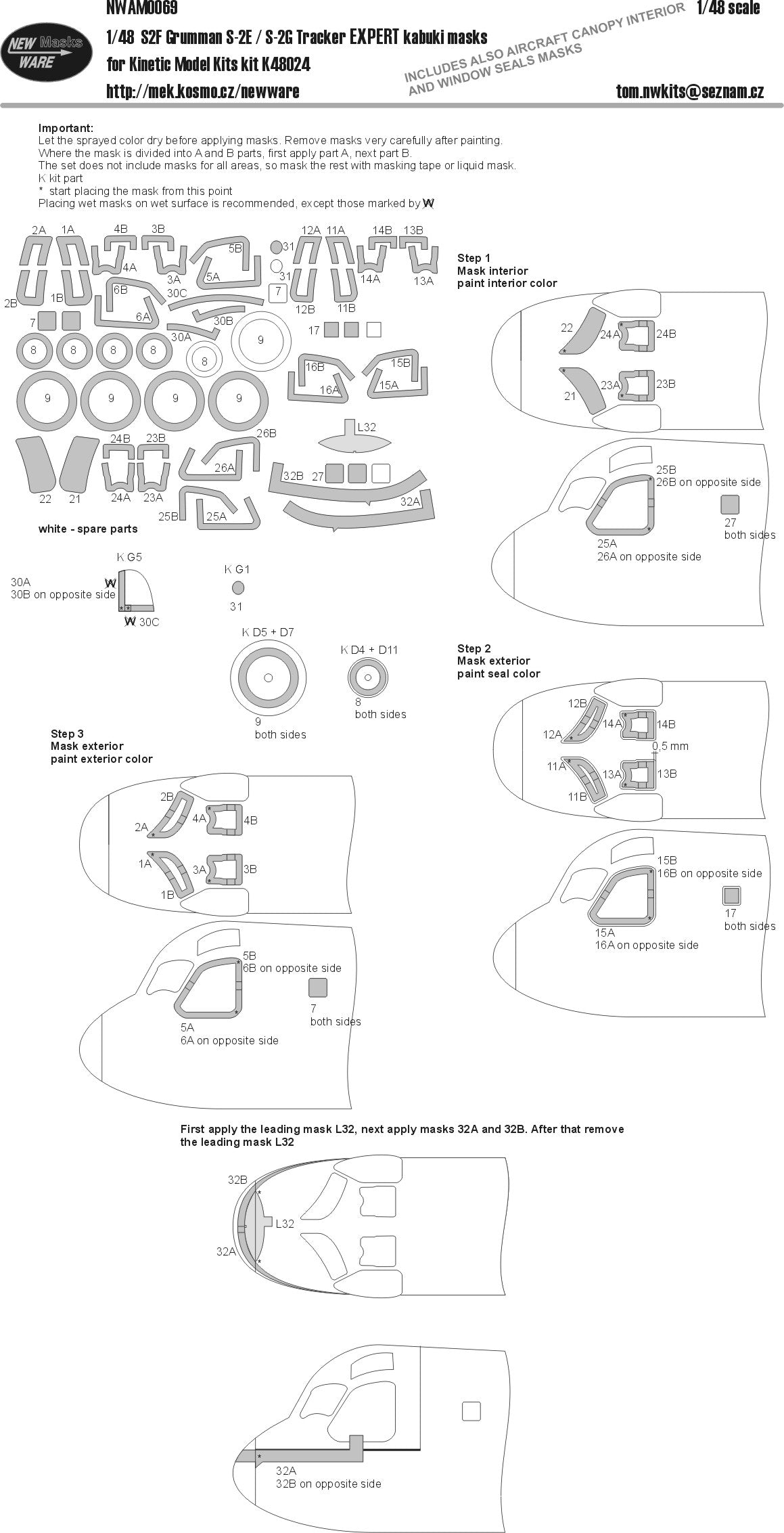 New Ware NWAM0069 1:48 Grumman S-2E/G Tracker EXPERT