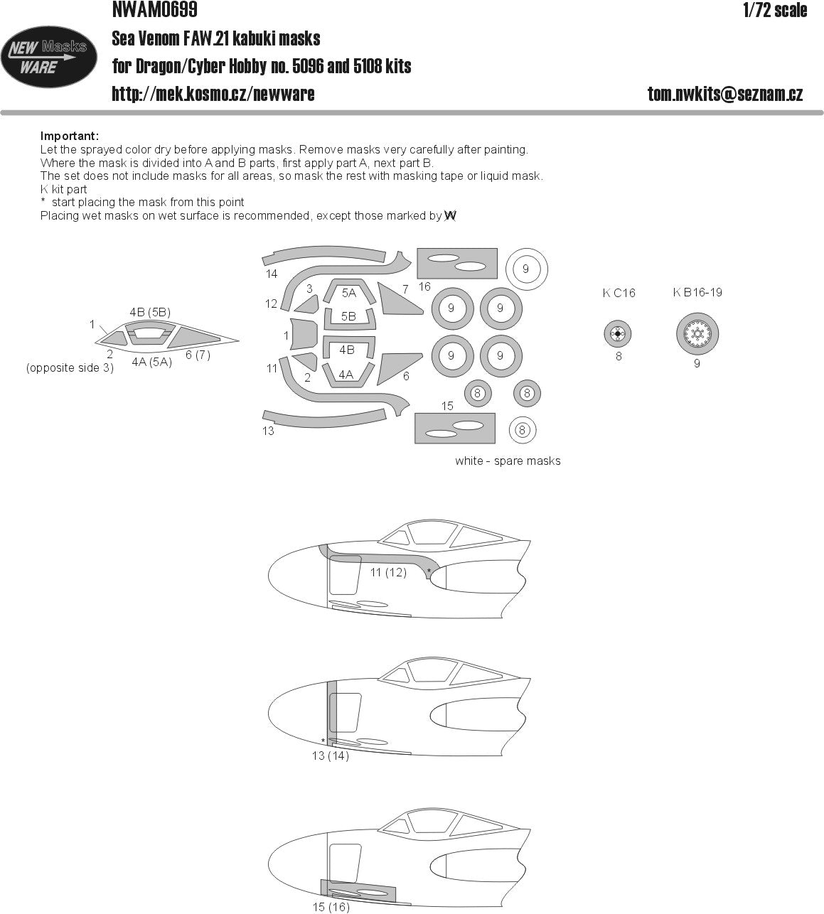New Ware NWAM0699 1:72 de Havilland Sea Venom FAW.21