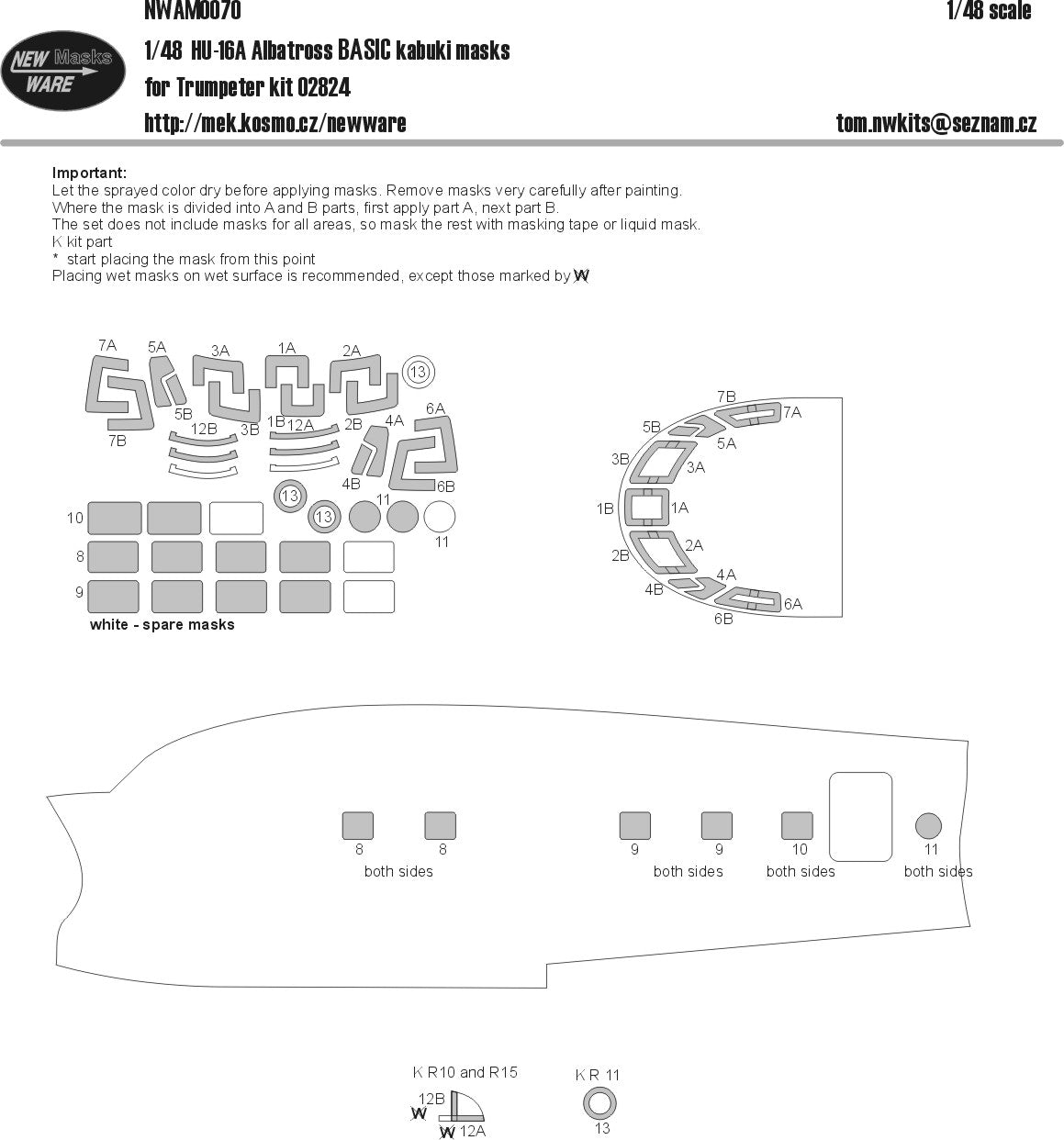 New Ware NWAM0070 1:48 Grumman HU-16A Albatross flying boat BASIC