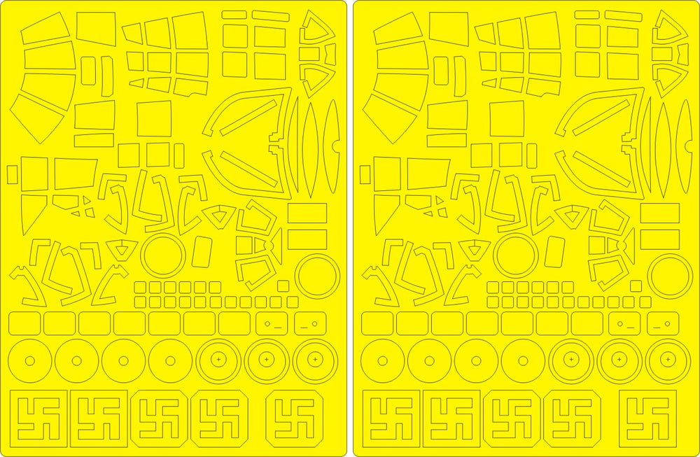 New Ware NWAM0704 1:48 Heinkel He-111Z-1 Basic Kabuki Masks