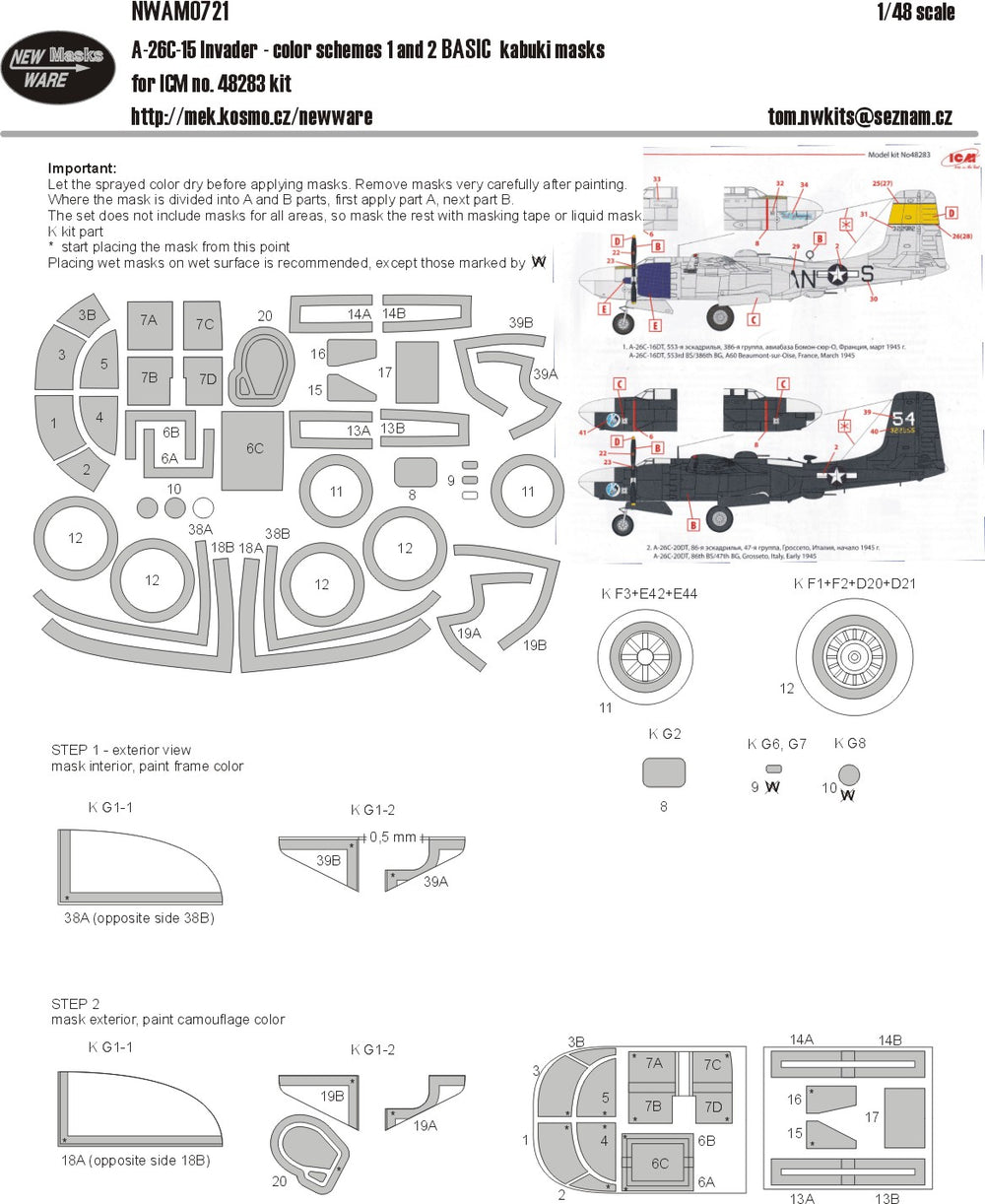 New Ware NWAM0721 1:48 Douglas A-26C-15 Invader