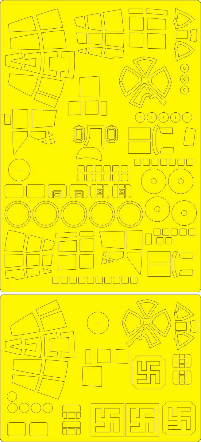 New Ware NWAM0726 1:48 Heinkel He-111H-20 Expert Kabuki Masks