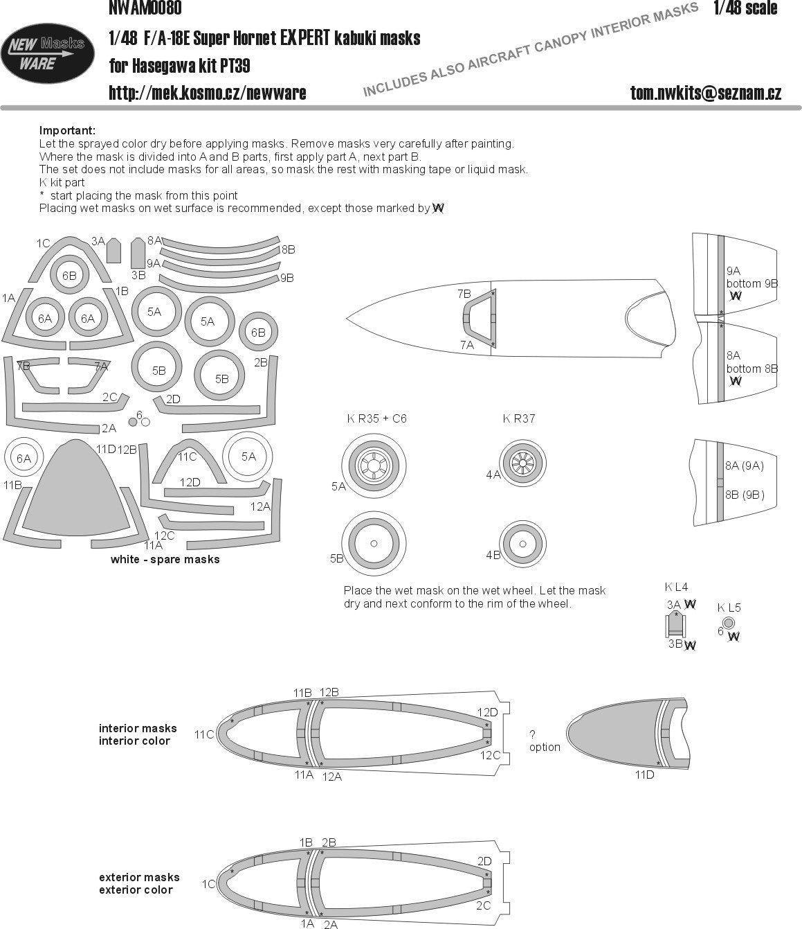 New Ware NWAM0080 1:48 Boeing F/A-18E/F Super Hornet EXPERT
