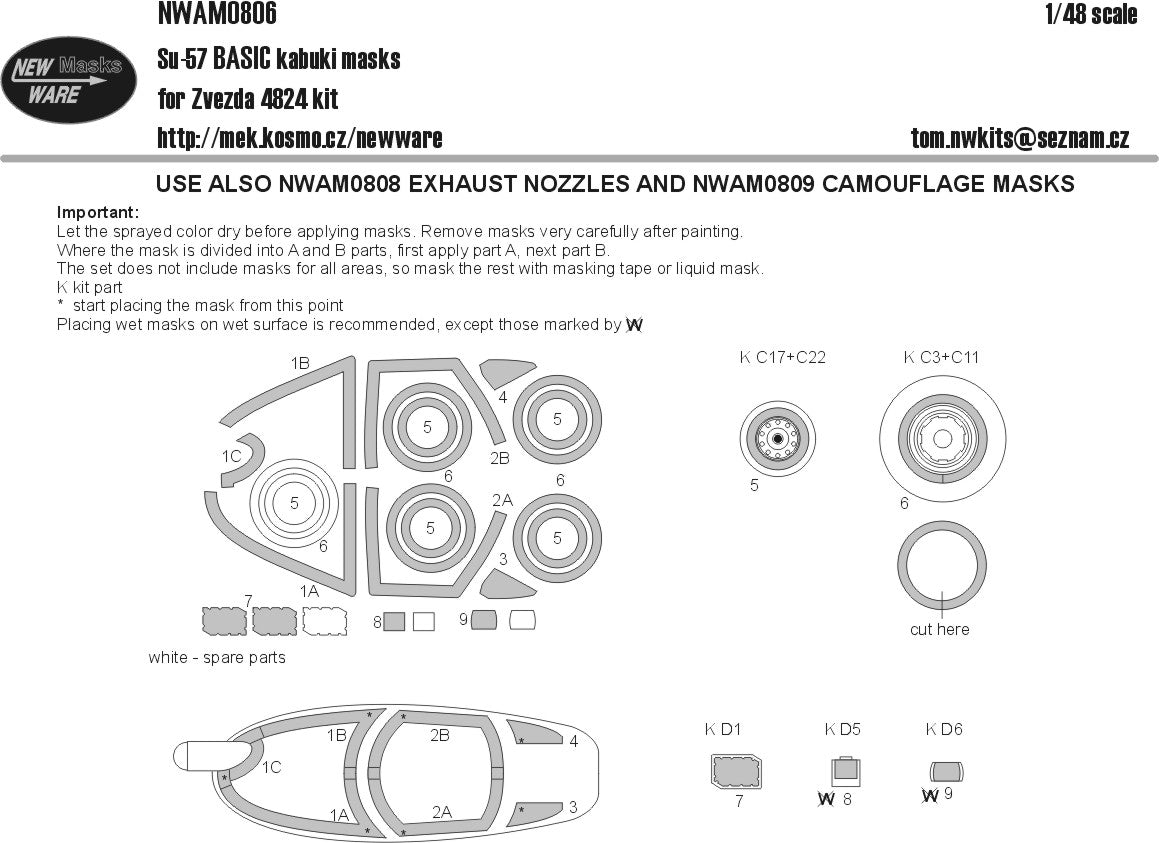 New Ware NWAM0806 1:48 Sukhoi Su-57 Frazor
