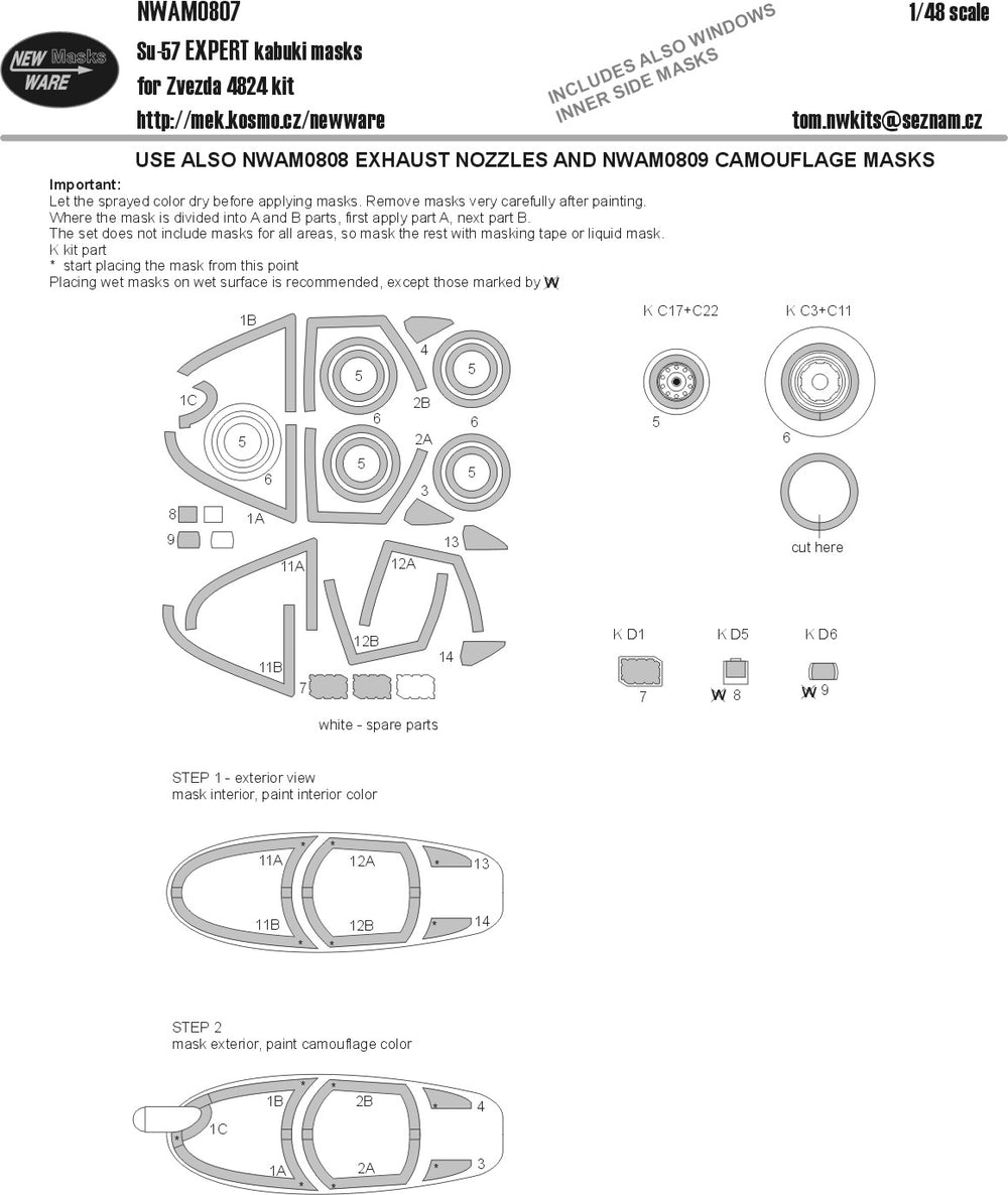 New Ware NWAM0807 1:48 Sukhoi Su-57 Frazor