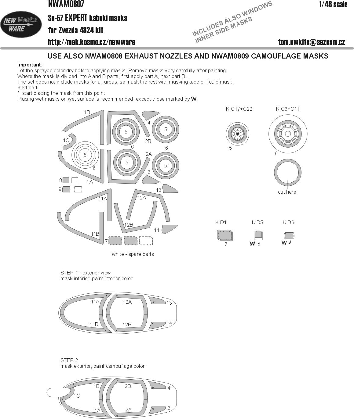 New Ware NWAM0807 1:48 Sukhoi Su-57 Frazor