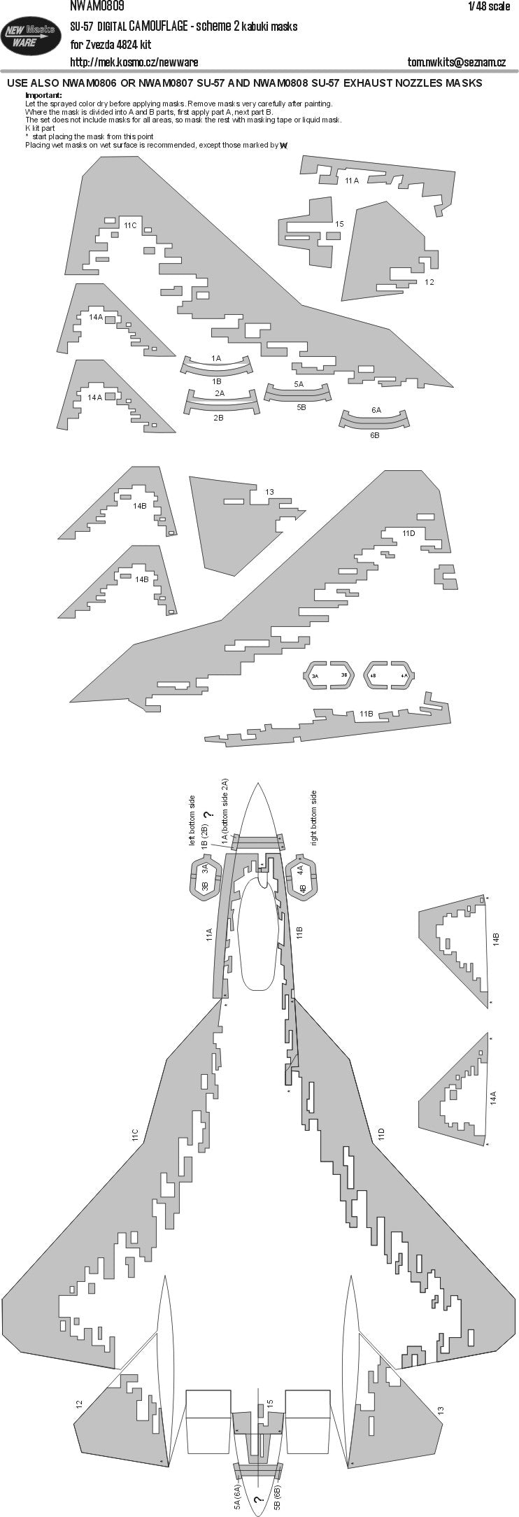 New Ware NWAM0809 1:48 Sukhoi Su-57 Frazor